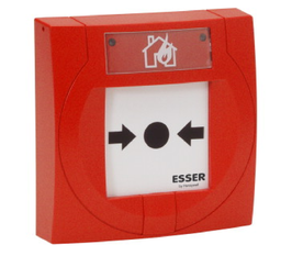 ESSER IQ8MCP Manual Call Point compact Red with Isolator and Glass Pane Fire Alarm by Honeywell